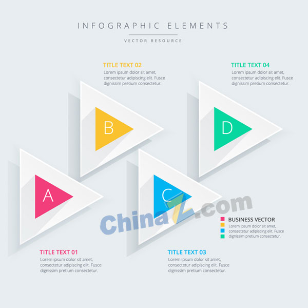 创意质感三角商务信息图矢量素材矢量下载