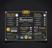 创意餐厅菜单设计矢量素材