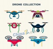 时尚无人飞机矢量素材