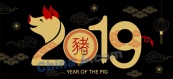 2019新年海报矢量图