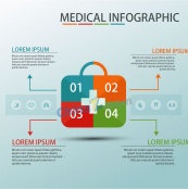 创意医药箱信息图表矢量