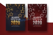 2020年新年快乐卡片设计矢量