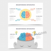 平面头脑风暴信息图概念图