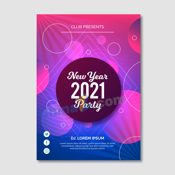 2021新年海报设计矢量图矢量下载