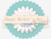 母亲节快乐矢量标签设计