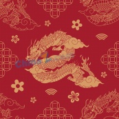 手绘中国龙纹矢量设计素材