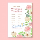 婚礼日程矢量模板设计