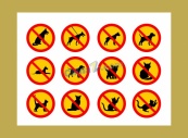 宠物禁止进入标志设计合集矢量