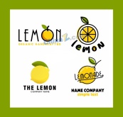 明亮柠檬logo标志设计合集矢量
