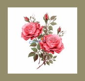 优雅经典手绘玫瑰花矢量素材