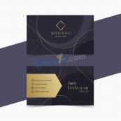 现代金色奢华名片矢量模板
