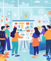 头脑风暴商务会议矢量素材