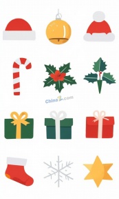圣诞节元素图标合集矢量素材