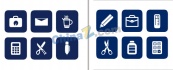 简约商务办公文具图标矢量素材