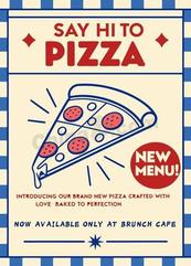 美式复古披萨促销海报矢量模板