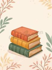 世界读书日复古书籍图矢量素材