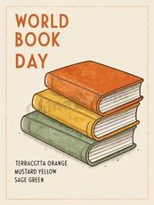 世界读书日复古怀旧风矢量模板