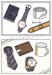 父亲节绅士礼物合集矢量素材