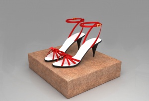 3D凉鞋模型效果图
