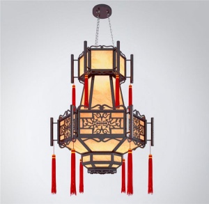中国风古典吊灯模型效果图