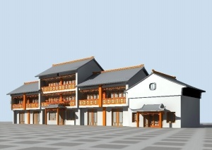 仿古建筑室外模型