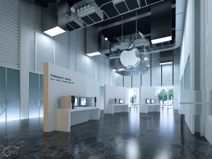 苹果专卖店三维模型设计