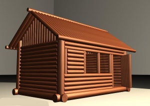 3D小木屋模型设计