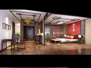 中式3D卧室模型