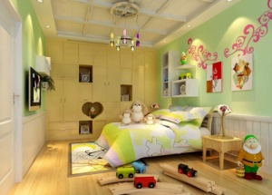 儿童房3D模型效果图