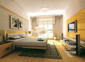 现代卧室3D效果图模型