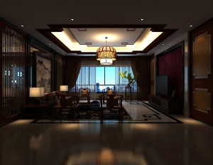 新中式客厅MAX模型