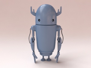 小型智能机器人3D模型
