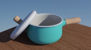 陶瓷奶锅3D模型