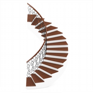 旋转楼梯3D模型设计