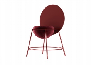 红色创意单人椅模型