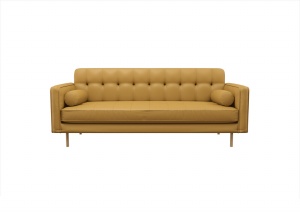 黄色长型沙发模型效果图