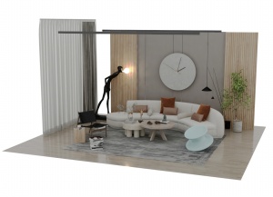 时尚客厅沙发3D模型设计