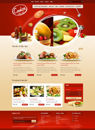 特色美食HTML红色模板
