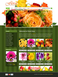 网上花店HTML绿色模板