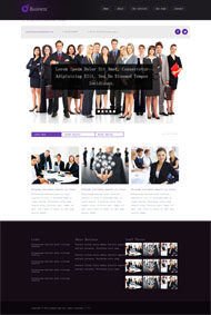 紫色风格HTML商务模板