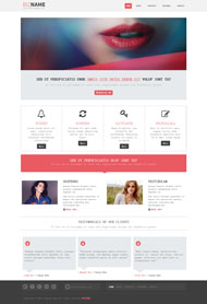 红唇少女HTML5网站模板