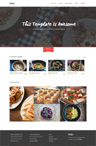 简洁大气美食网站模板