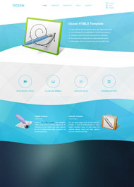 蓝色互联网科技企业网站模板