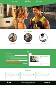 绿色健身运动HTML5模板