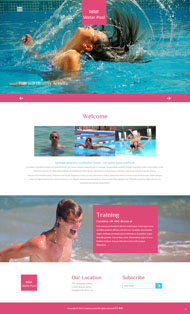 国外游泳馆培训网站模板