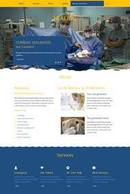 蓝色手术医院网站模板