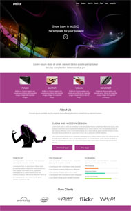 HTML5吉他乐器音乐网站模板