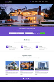 紫色酒店住宿网站模板