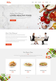 响应式西餐厅企业网站模板