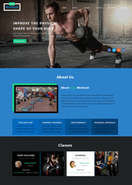 健身房健身运动网站模板